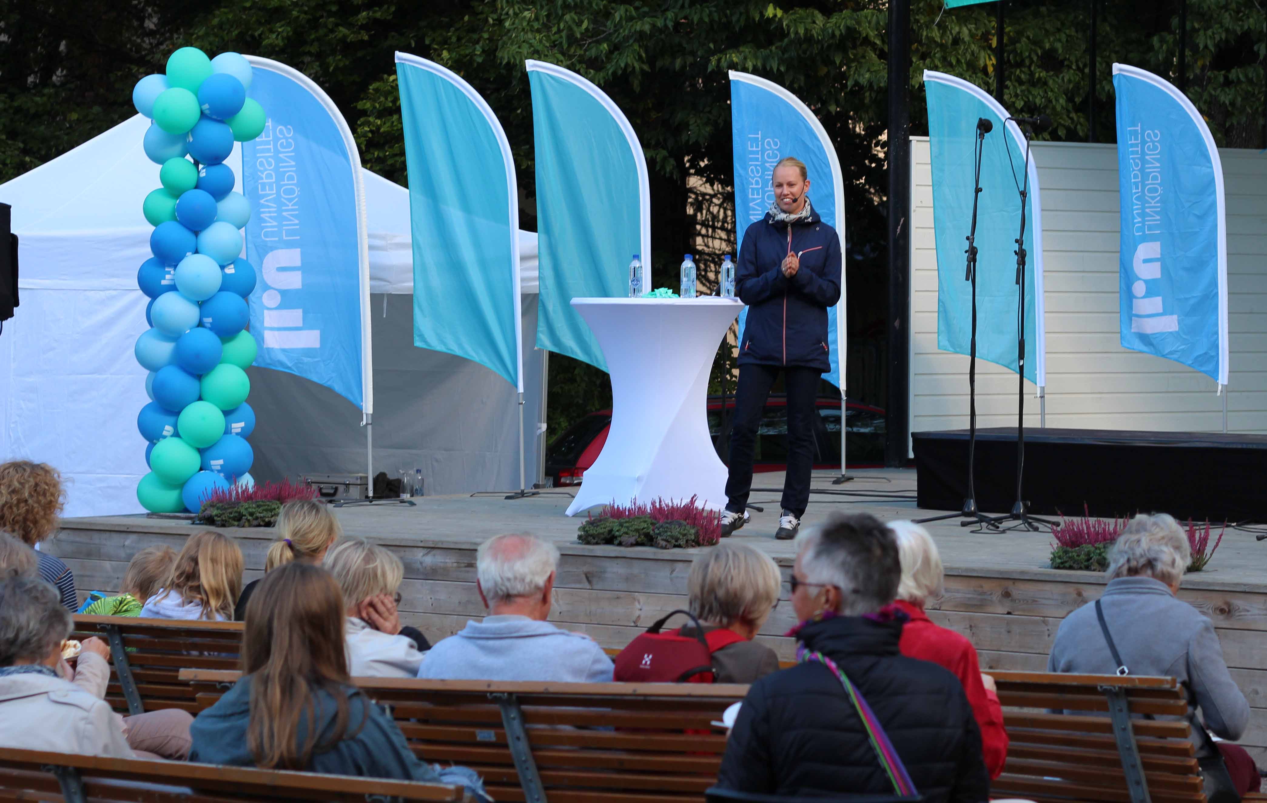 ForskarFredag i Trädgårds Föreningen 2015. Hanne Løvlie berättade om sin forskning kring djurs personlighet.