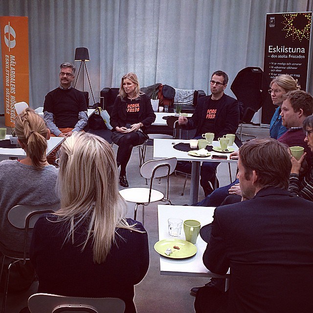 A breakfast discussion in Eskilstuna. Photo: Mälardalens Högskola